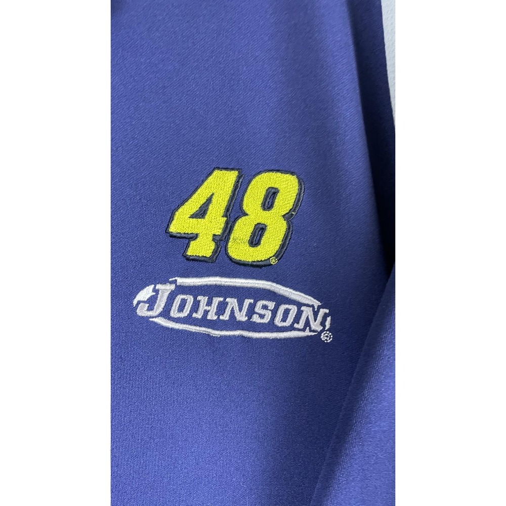 Jimmie Johnson Shirt Mens XL Blue NASCAR Racing 48 Hendrick Motorsports Polo - Picture 2 of 8